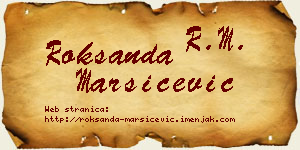 Roksanda Maršićević vizit kartica